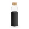 DAKAR. Bamboo and borosilicate glass bottle 600 mL in Black