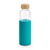 DAKAR. Bamboo and borosilicate glass bottle 600 mL in Light Blue