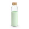 DAKAR. Bamboo and borosilicate glass bottle 600 mL in Light Green