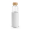 DAKAR. Bamboo and borosilicate glass bottle 600 mL in White