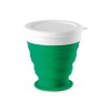 ASTRADA. Silicone and PP folding travel cup 250 mL in green