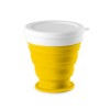 ASTRADA. Silicone and PP folding travel cup 250 mL in yellow