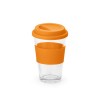 BARTY. Glass travel cup 330 mL in Orange