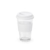 BARTY. Glass travel cup 330 mL in White