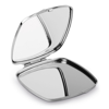 SHIMMER. Metal compact mirror in steel