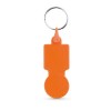 SULLIVAN. Coin-shaped keyring for supermarket trolley in orange