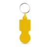 SULLIVAN. Coin-shapped PS keyring for supermarket cart in yellow