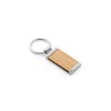 HOMER SQUARE. Rectangular bamboo keyring in Natural