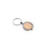 HOMER ROUND. Circular bamboo keyring in Natural