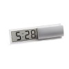 HENRY. Digital desk clock in Satin Silver