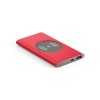 CASSINI. Aluminium portable battery and wireless charger 4'000 mAh in Red