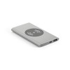 CASSINI. Aluminium portable battery and wireless charger 4'000 mAh in Satin Silver