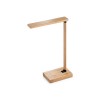 MOREY. Folding desk lamp with 15W superfast wireless charger in bamboo in Natural