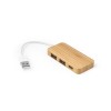 MOSER. Bamboo hub with 2 ports in Natural