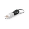 RIEMANN. USB cable with 2 in 1 connector in black