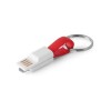 RIEMANN. USB cable with 2 in 1 connector in red