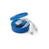 EMMY. USB cable with 3 in 1 connector in ABS and PVC in Royal Blue