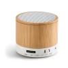 GLASHOW. Bamboo portable speaker with microphone in Natural