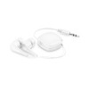PINEL. Retractable earphones with cable in white