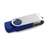 CLAUDIUS 16GB. 16 GB USB flash drive with metal clip in Royal Blue