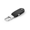 BRAGG 8GB. 8GB PU USB memory with carabiner clip in Black