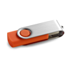 CLAUDIUS 4GB. 4 GB USB flash drive with metal clip in orange
