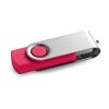 CLAUDIUS 4GB. 4 GB USB flash drive with metal clip in pink