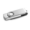 CLAUDIUS 4GB. 4 GB USB flash drive with metal clip in Satin Silver