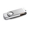 CLAUDIUS 4GB. 4 GB USB flash drive with metal clip in silver
