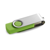 CLAUDIUS 8GB. 8 GB USB flash drive with metal clip in lime-green