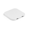 CAROLINE. ABS wireless charger and USB 2'0 hub in white