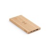 FITCH. 5.000 mAh capacity portable bamboo battery in Natural