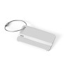 EMIL. Aluminium luggage tag in Satin Silver