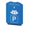 LAURIEN. Parking label in blue
