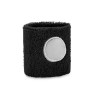 KOV. Elasticated polyester sweatband cuff in black