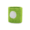KOV. Elasticated polyester sweatband cuff in lime-green