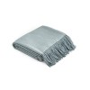 SMOOTH. 100% acrylic blanket with ribbon and personalisation card (270 g/m²) in Grey