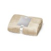 DYLEAF. (240 g/m²) fleece blanket with ribbon wrap and personalisation card in Beige