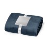 DYLEAF. 240 g/m² fleece blanket with ribbon wrap and personalisation card in blue