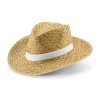 JEAN POLI. Natural straw hat in White