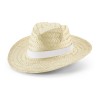 EDWARD RIB. Natural straw hat in White