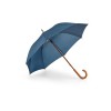 BETSEY. 190T polyester umbrella with wooden handle in blue