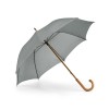 BETSEY. 190T polyester umbrella with wooden handle in grey