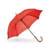 BETSEY. 190T polyester umbrella with wooden handle in red