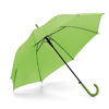 MICHAEL. 190T polyester umbrella with rubberised handle in lime-green