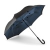 ANGELA. 190T pongee reversible folding umbrella in blue