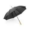 APOLO. rPET pongee automatic opening umbrella in Black