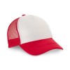 NICOLA. Polyester and mesh cap in red