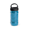 ARTX PLUS. Polyamide and polyester sports towel with bottle in cyan