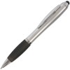 Shanghai Soft Stylus Ball Pen (silver barrel) in BLACK